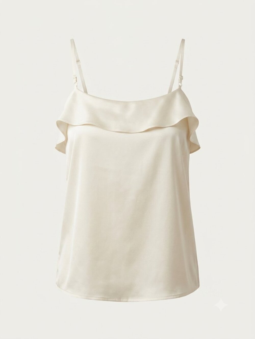 *ON HOLD* Express Ivory Satin Ruffle Cami Tank Top *ON HOLD*